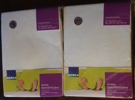 Lot: 2 Draps housse /2 Spannbettlaken/2 Lenzuoli