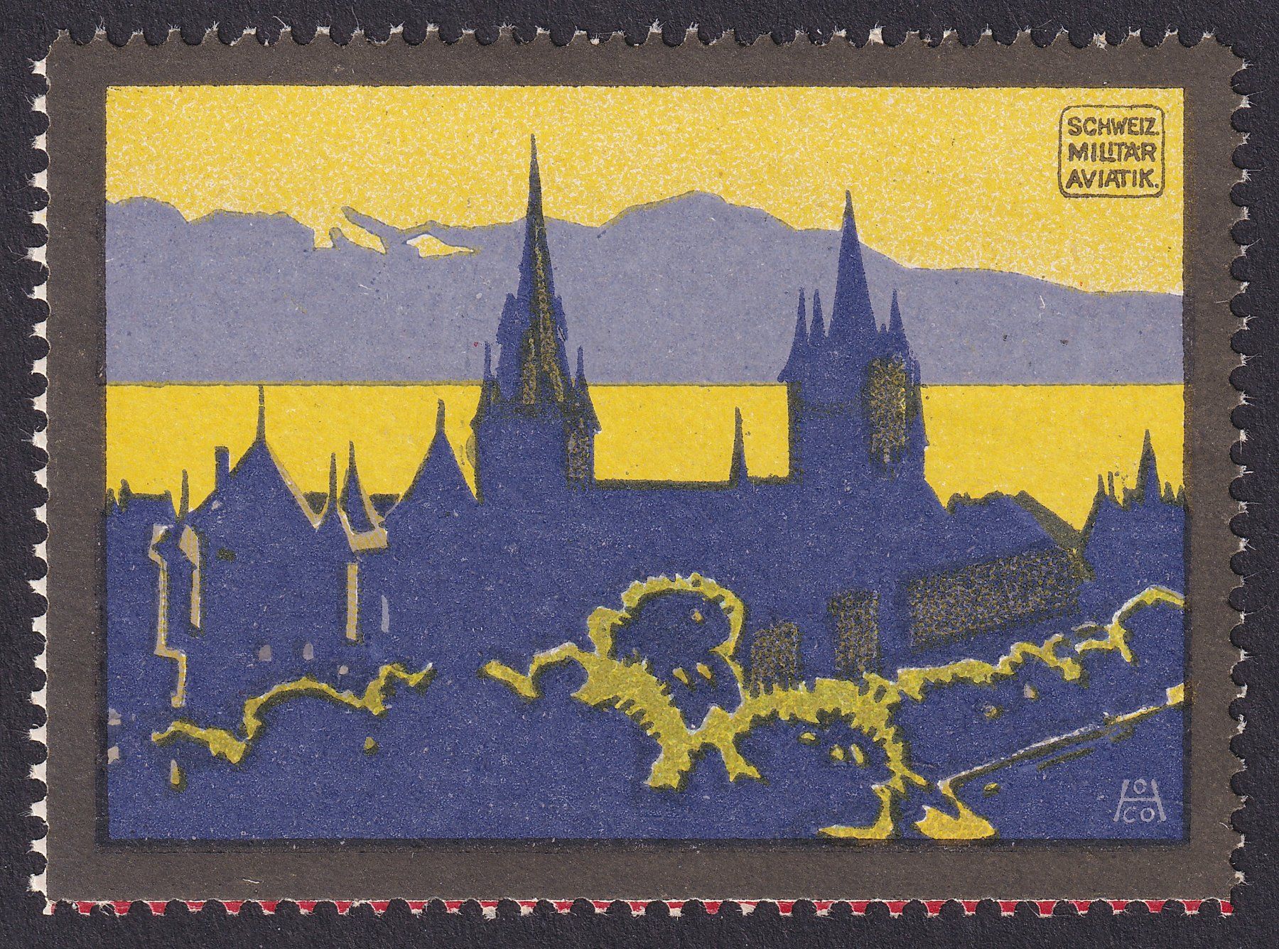 Tutti i francobolli: Flugspende Vignette 1913.1D Type I postfrisch ** – Usato da Ebikon venduto da SilvioFreund