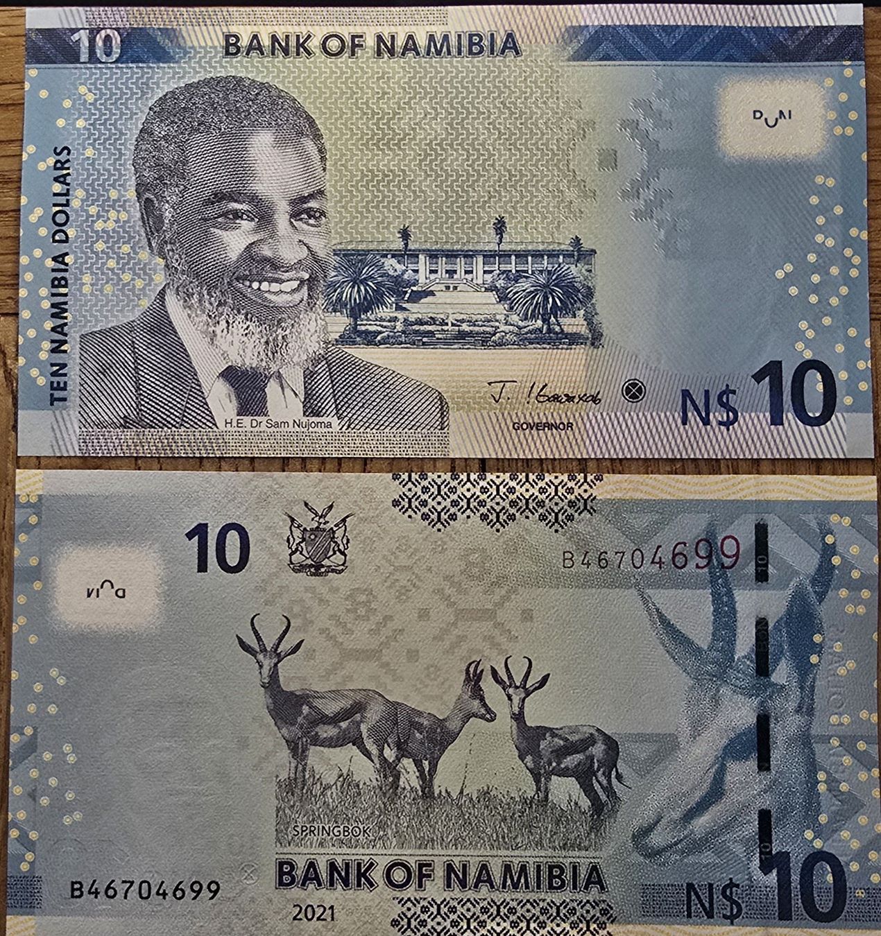 Banconote: NAMIBIE  10 DOLLARS 2021 (UNC) – Nuovo (secondo la descrizione) da Sonceboz-Sombeval venduto da Simuncons