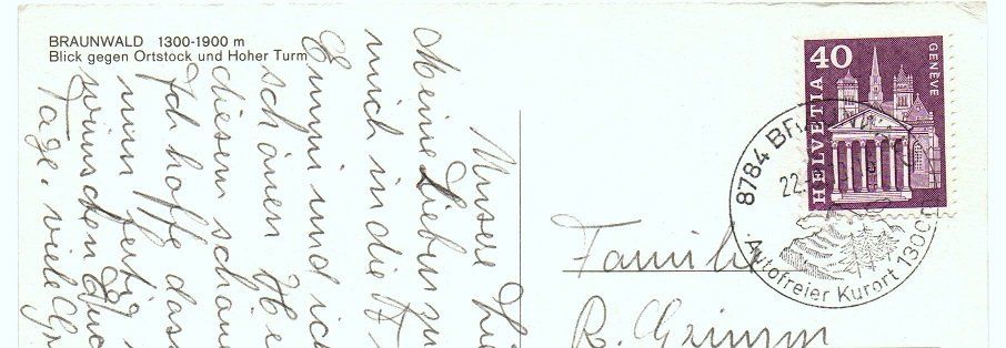 Cartoline postali: BRAUNWALD Alphütte mit Kälbern – Usato da Jona venduto da philajona 1