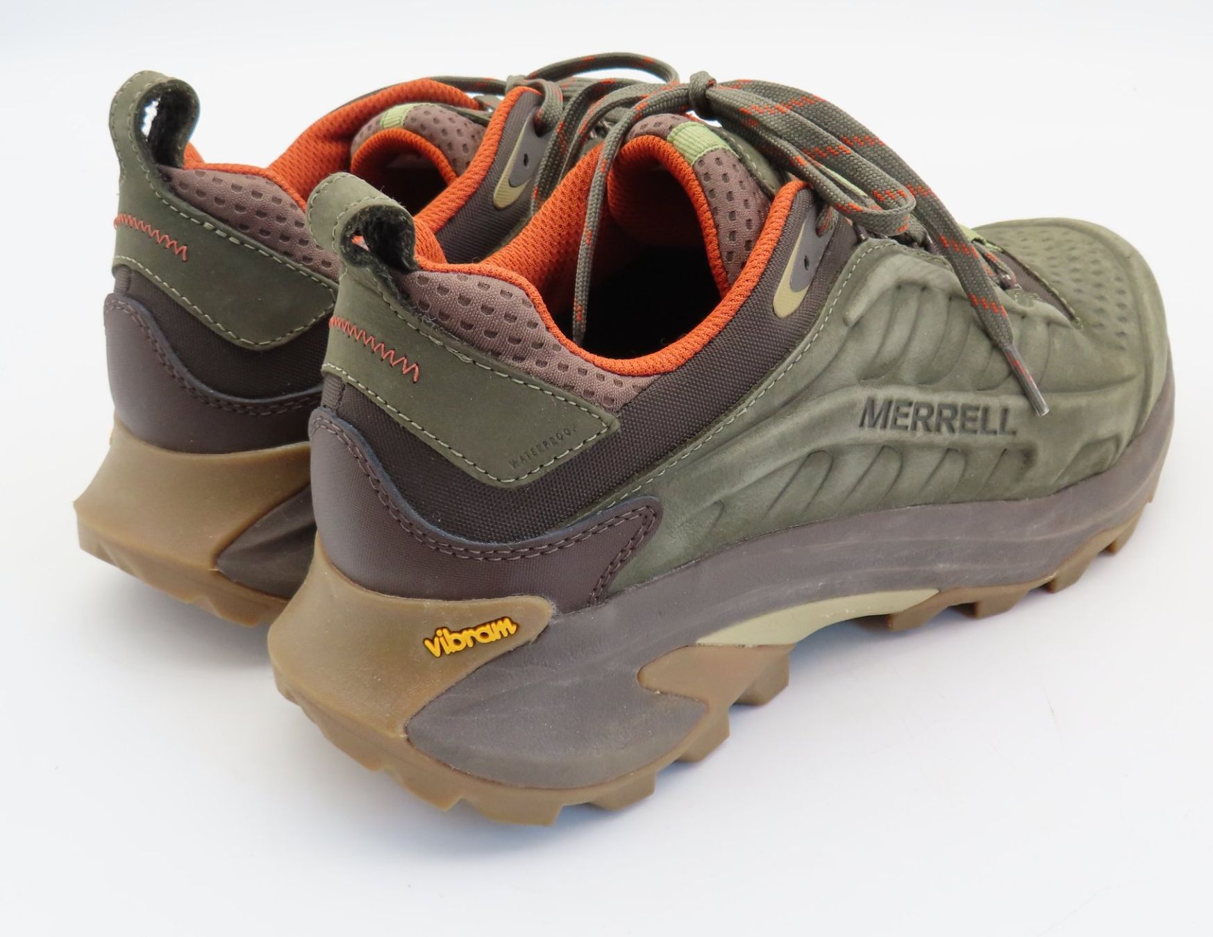Merrell Scarpe da uomo: Grün-Orange Merrell Herren Wanderschuhe – Usato da Reinach BL venduto da WBZ-Flohmarkt 6