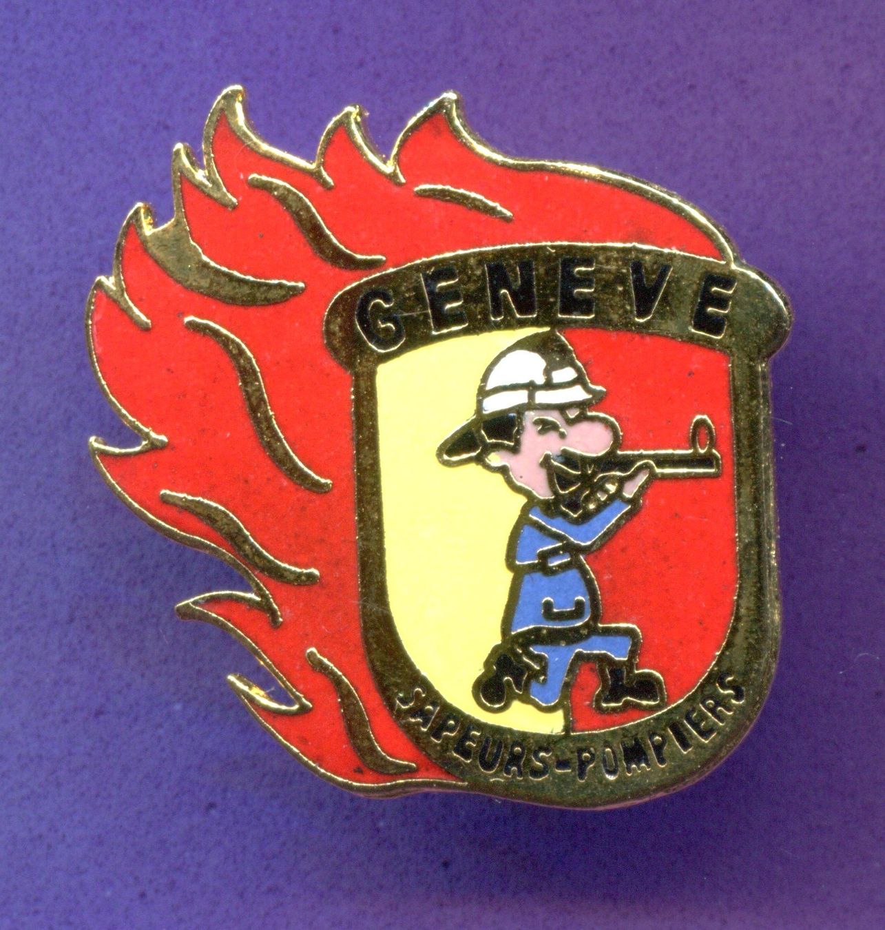Plaketten & Abzeichen: SAPEURS-POMMIERS	GENEVE  Schiessen – Gebraucht aus Winterthur von Sammleroase