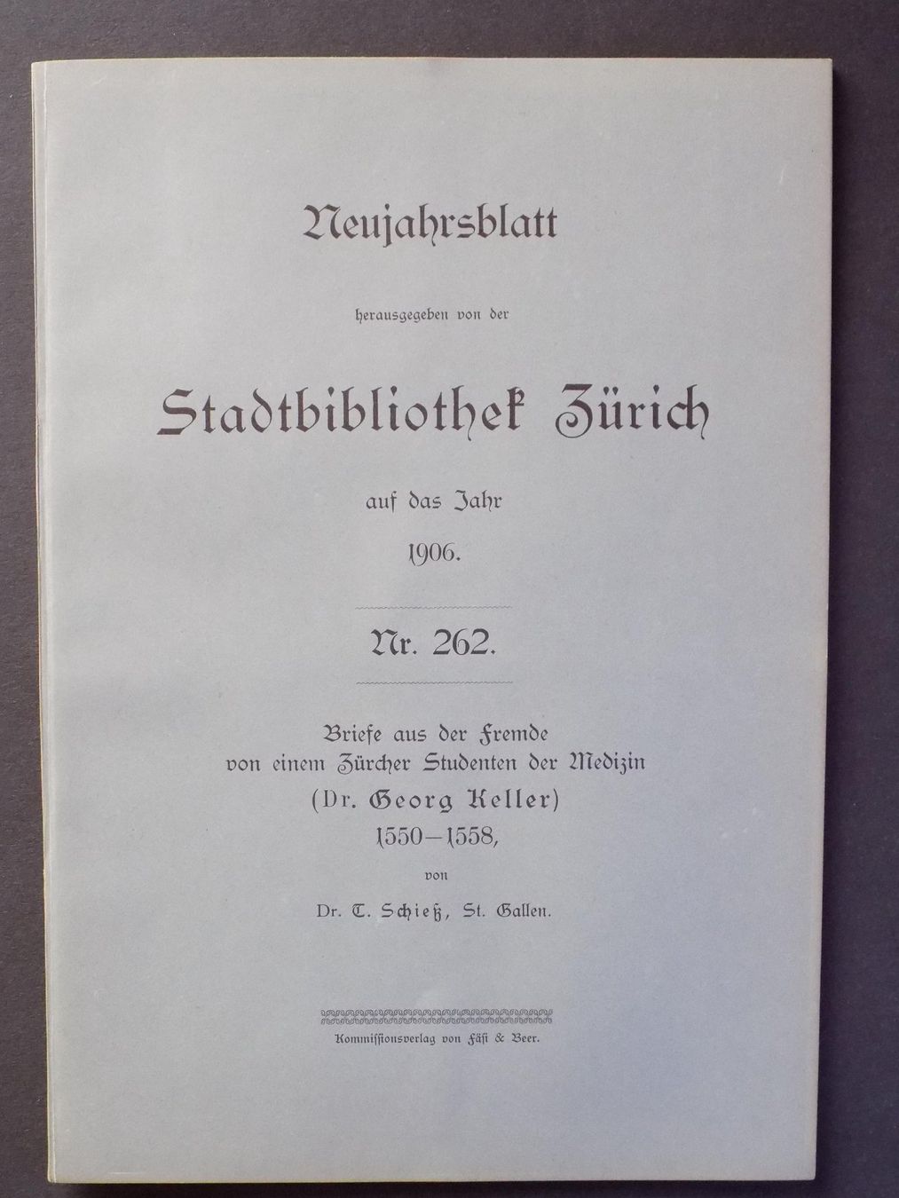 Libri: Hirsebreifahrt Neujahrsblatt 1906 – Usato da Risch venduto da Rischli15