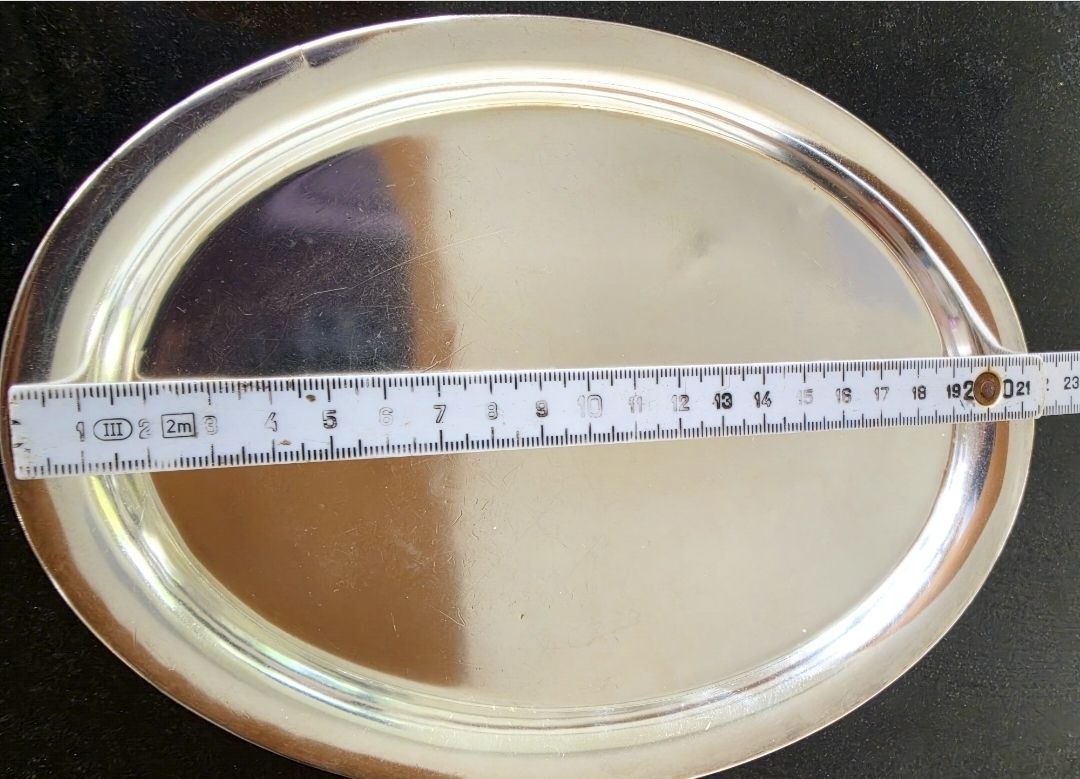 Piatti di portata: Silber-Tablett Serviertablett Oval 21cm Vintage – Usato da Flaach venduto da ker_6ml7 4