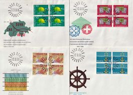 1968 Brief-4erBlock-Serie FDC