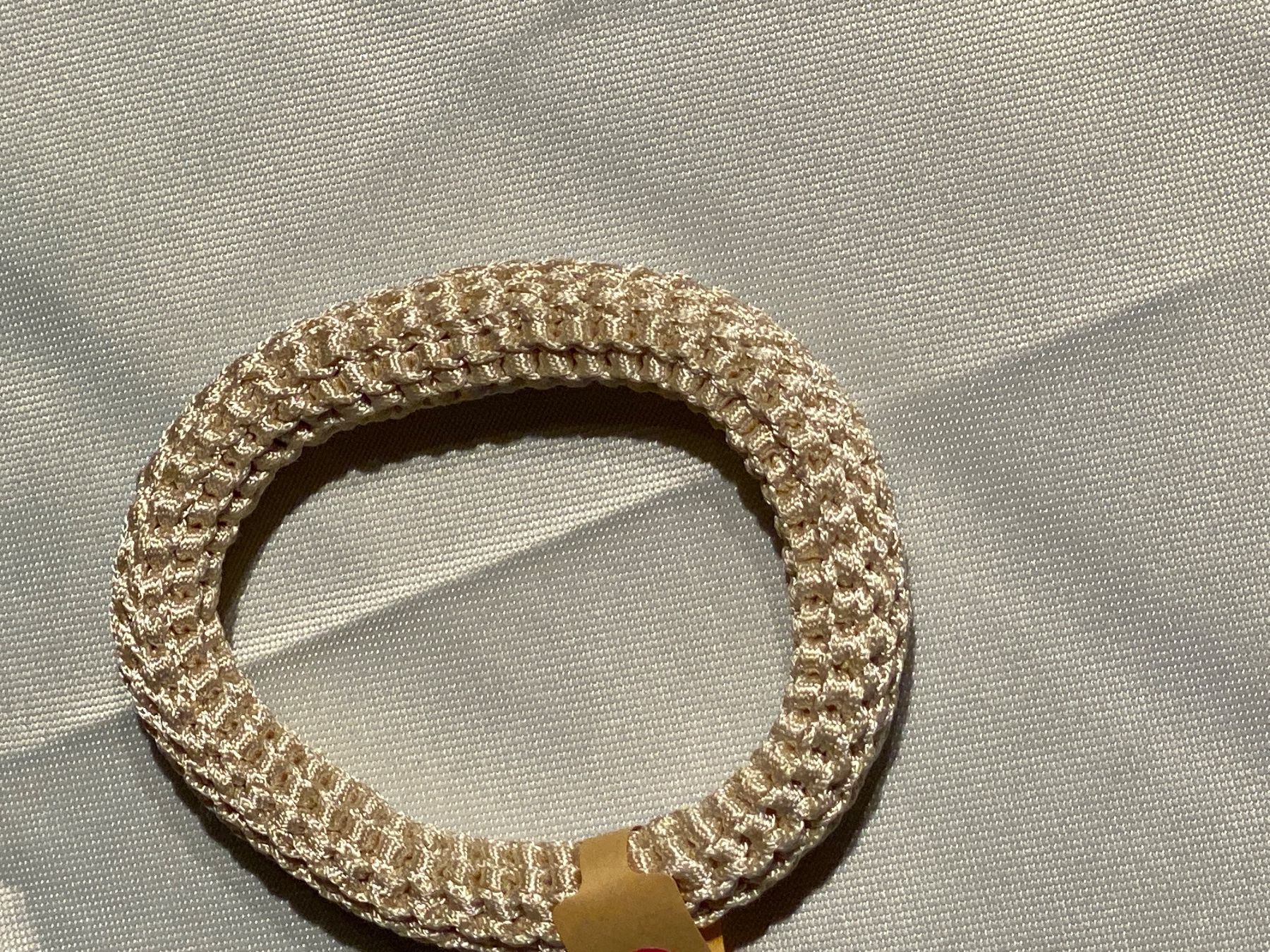 Bracciali & Braccialetti: STOFF ARMBAND-BEIGE,HANDGEMACHT – Nuovo e nell'imballaggio originale da Meienried venduto da ManuelaBoutique 2
