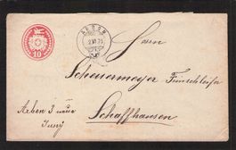 Tüblibrief Arbon , 2.Vl.1875 , Kz. Vl normal