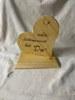 Dekoration Holz Herz mit Spruch self Made Unikat