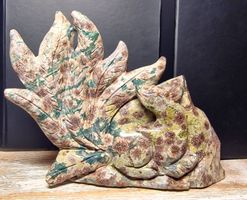 Majestätischer Sakura Jaspis Glücksfuchs 1.3kg