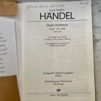 Händel Dixit Dominus Urtext Klavierauszug Carus 55.232/03