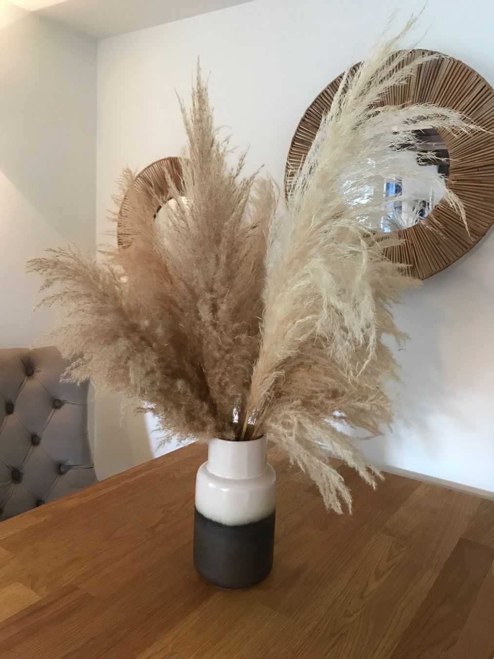 Vasen & Gefässe: Hübsche Vase mit schönem Pampagras – Gebraucht aus St. Margarethen TG von kel_h66s 1