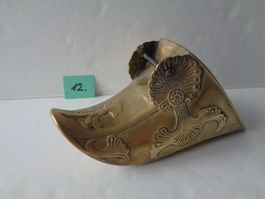 Antiker spanischer Reitschuh 19Jh. Messing Conquistador