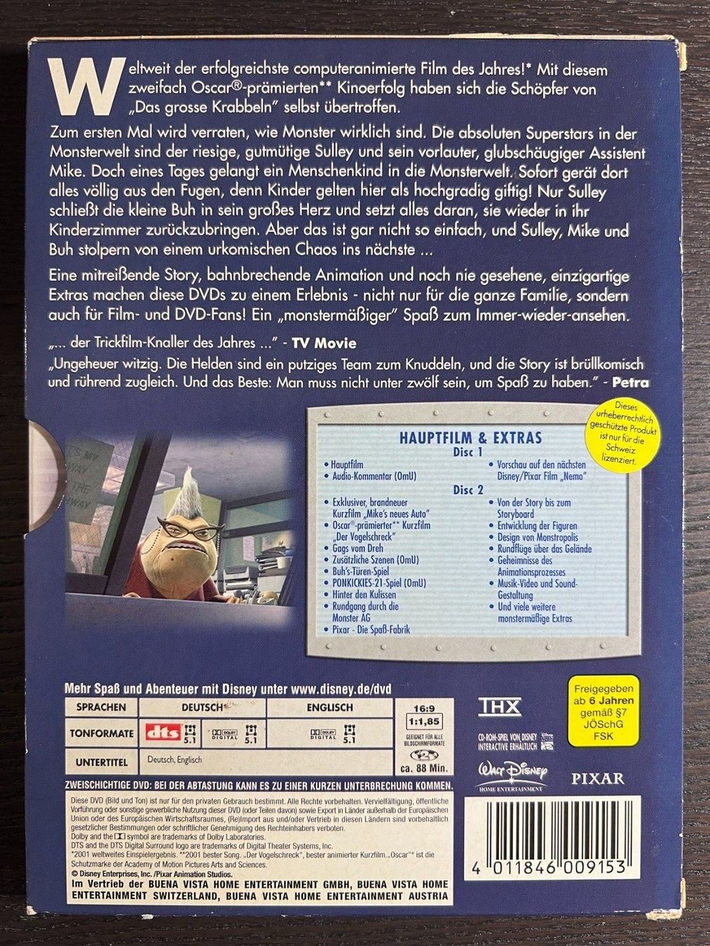 Alle DVDs: Die Monster AG – Gebraucht aus Zürich von FilmFreunde 1