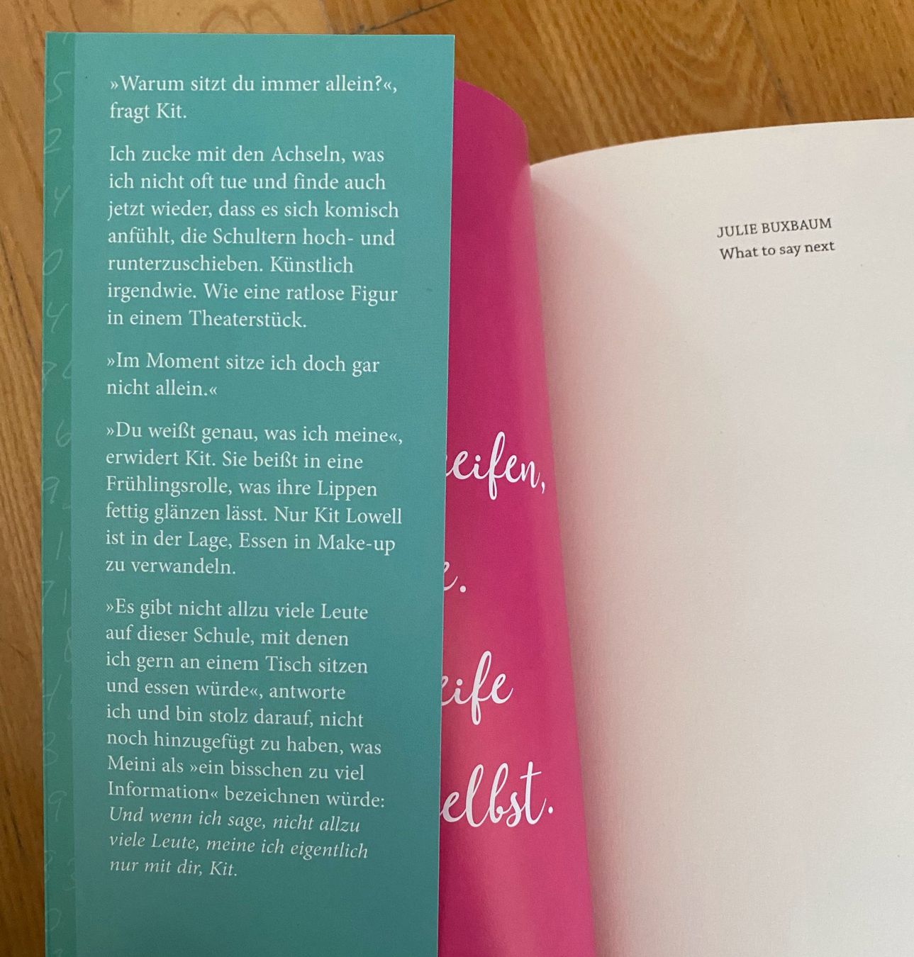 Libri: What to say next - Jugendbuch – Usato da Russikon venduto da Barolo17 2