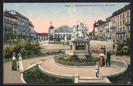 Basel, Bahnhof mit Strassburgerdenkmal