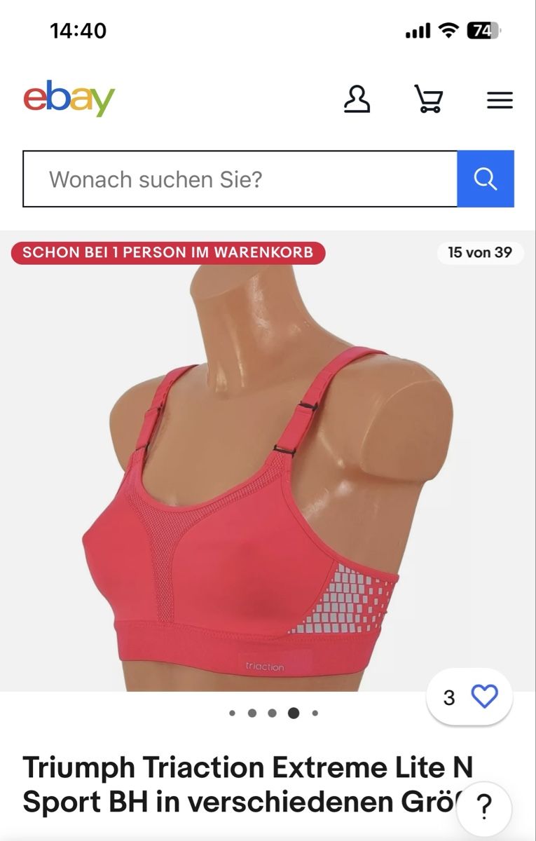 Triumph Altra biancheria intima: Triumph Triaction Sport-BH – Usato da Neuhausen am Rheinfall venduto da dinkel.dorothea 3