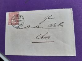 alter Briefumschlag von 1874 von LUZERN nach Chur