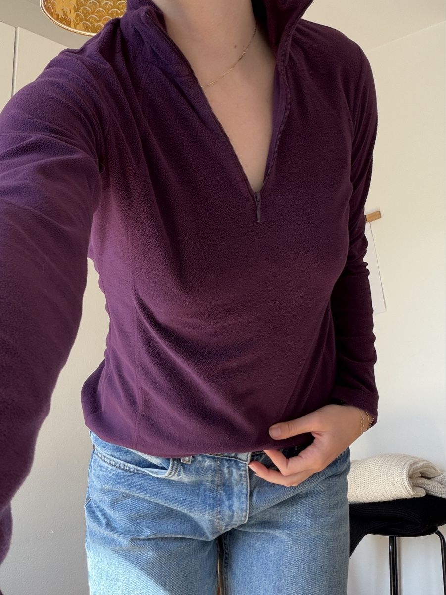 Pullover & Sweatshirts: Fleecepullover Damen Grösse S dunkelviolett guter Zustand – Gebraucht aus Aesch von fiona.sophie