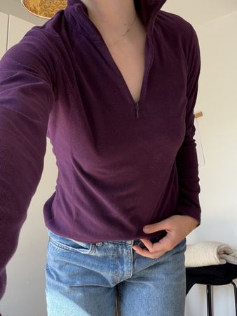 Fleecepullover Damen Grösse S dunkelviolett guter Zustand