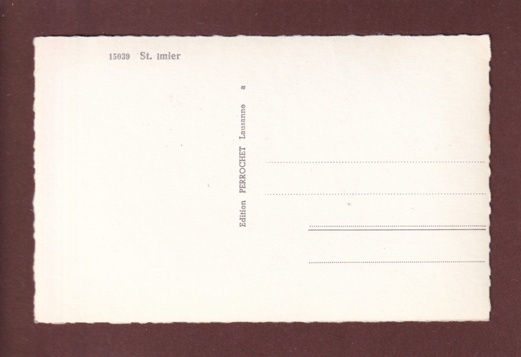 Cartoline postali: ST. IMIER - Vue partielle – Usato da Pully venduto da nicecards 1