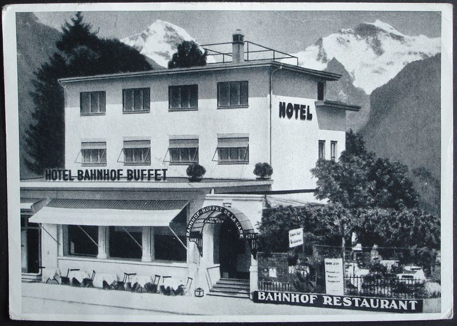 Ansichtskarten: WILDERSWIL INTERLAKEN Hotel Bahnhof – Gebraucht aus Jona von philajona