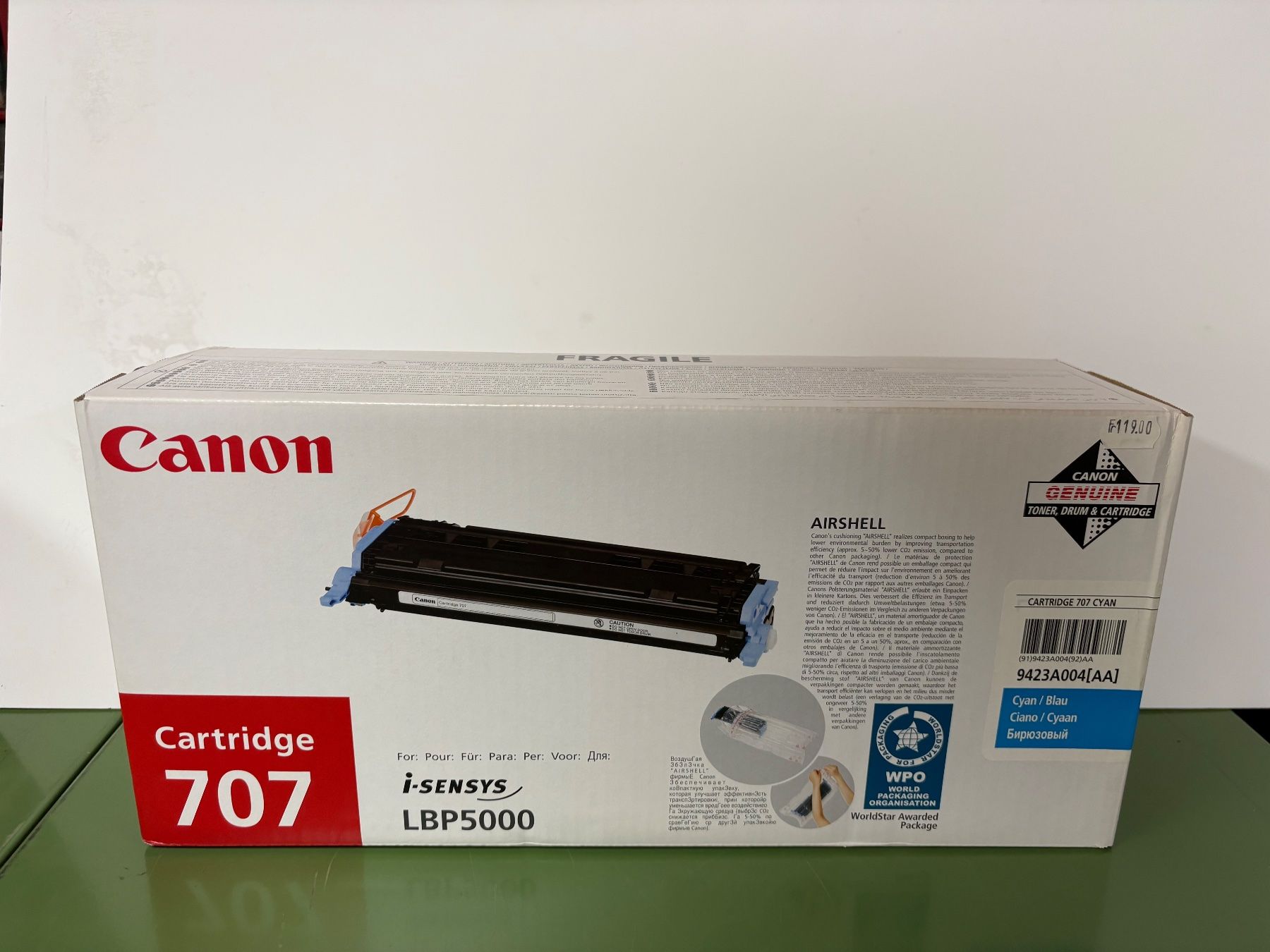 Canon Cartucce per stampanti & toner: Canon 707 Cyan Original Toner – Nuovo (secondo la descrizione) da Weite venduto da FTW-AG