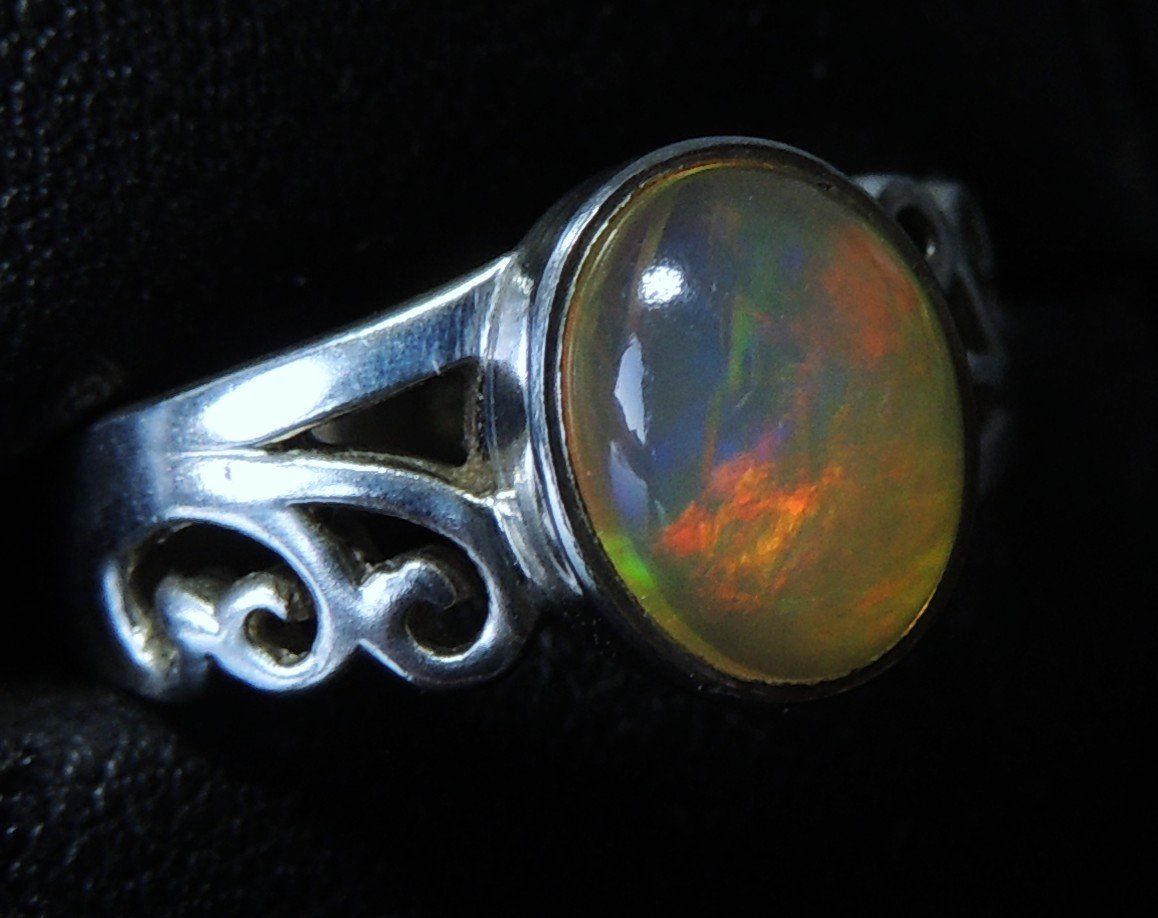 Anelli: Opal Silber 925 Fingerring Gr. 54 – Usato da Waldenburg venduto da schaller707 1