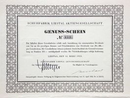 Schuhfabrik Liestal AG, Liestal - 1933