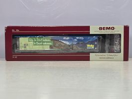 Bemo, 2288167, RhB, Schiebewandwagen, Volg Sent, hellgr. Neu