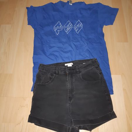 Damen Shorts + T-Shirt, Gr. 36, Marke: H&M + REGENT