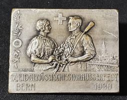 GG133 - Alte Brosche Hornusser Fest Bern 1930