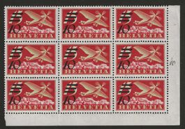 1935 : Flugpost Nr. F19 (9x) mit Abart -  postfrisch **