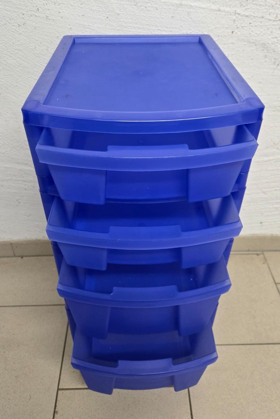 Banconi: Blauer Rollcontainer Schubladenelement Kunststoff – Usato da Rheinsulz venduto da Dred 1