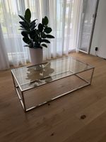 Salontisch Chrom mit Glasfläche