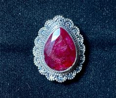 Orientalischer Silber 925 Ring mit natürlichem Rubin