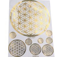 Abziehbilder A3 - Blume des Lebens - golden