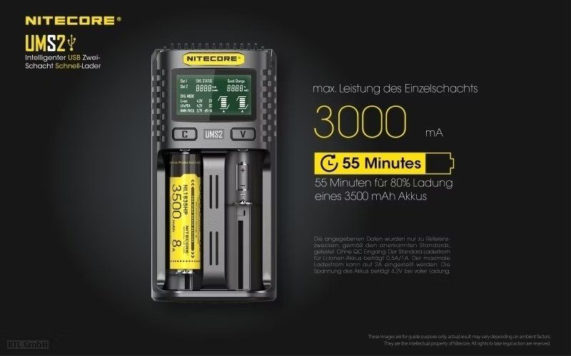 NiteCore Caricatori & Batterie: Akkuladegerät Nitecore UMS2 – Nuovo (secondo la descrizione) da Winterthur venduto da Supersachen100 5