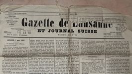 2 pages journal Gazette Lausanne 7 mars 1885 art. militaire