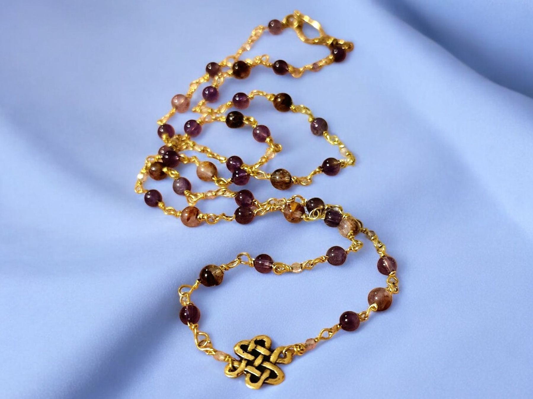 Catenine: Halskette Auralit, Amethyst, Ametrin, Bronze – Nuovo e nell'imballaggio originale da Aarau venduto da Schmuckhoehle_MD 2