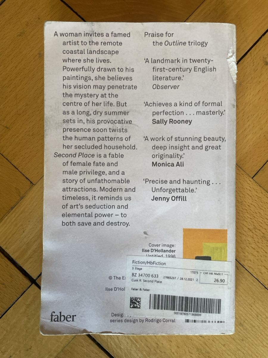 Bücher: Buch second place von Rachel Cusk – Gebraucht aus Zürich von joa_7xds 1