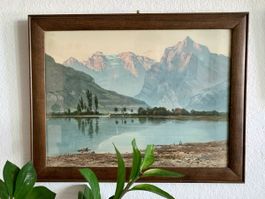 Gemälde Balz Stäger, Walensee Gebiet
