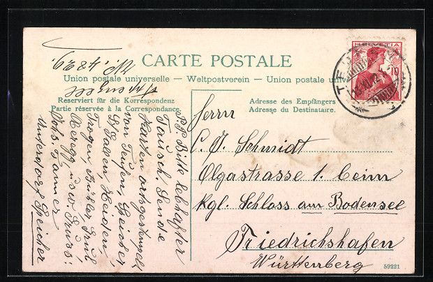 Cartoline postali: AK Teufen, Bächli, Mädchen am Zaun – Usato da Berlin venduto da bartko-reher 1