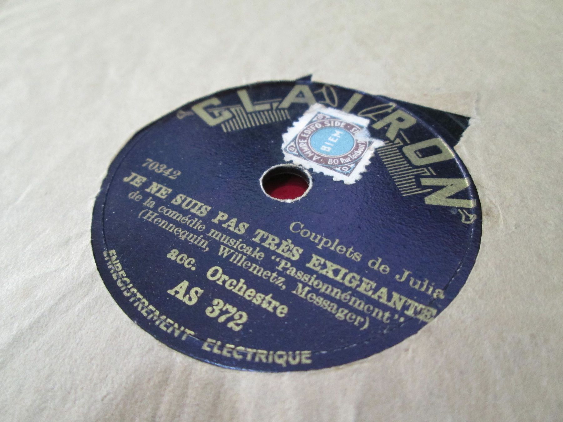 Schallplatten: DISQUES 78 TOURS – Gebraucht aus Lausanne von Leag 9