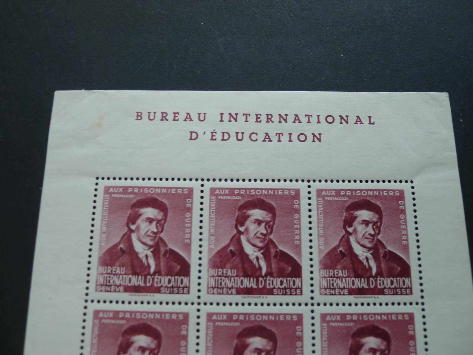Tutti i francobolli: 1940 BIÈ Pestalozzi Nr. I im Bogen – Usato da Dagmersellen venduto da wyss1982 2