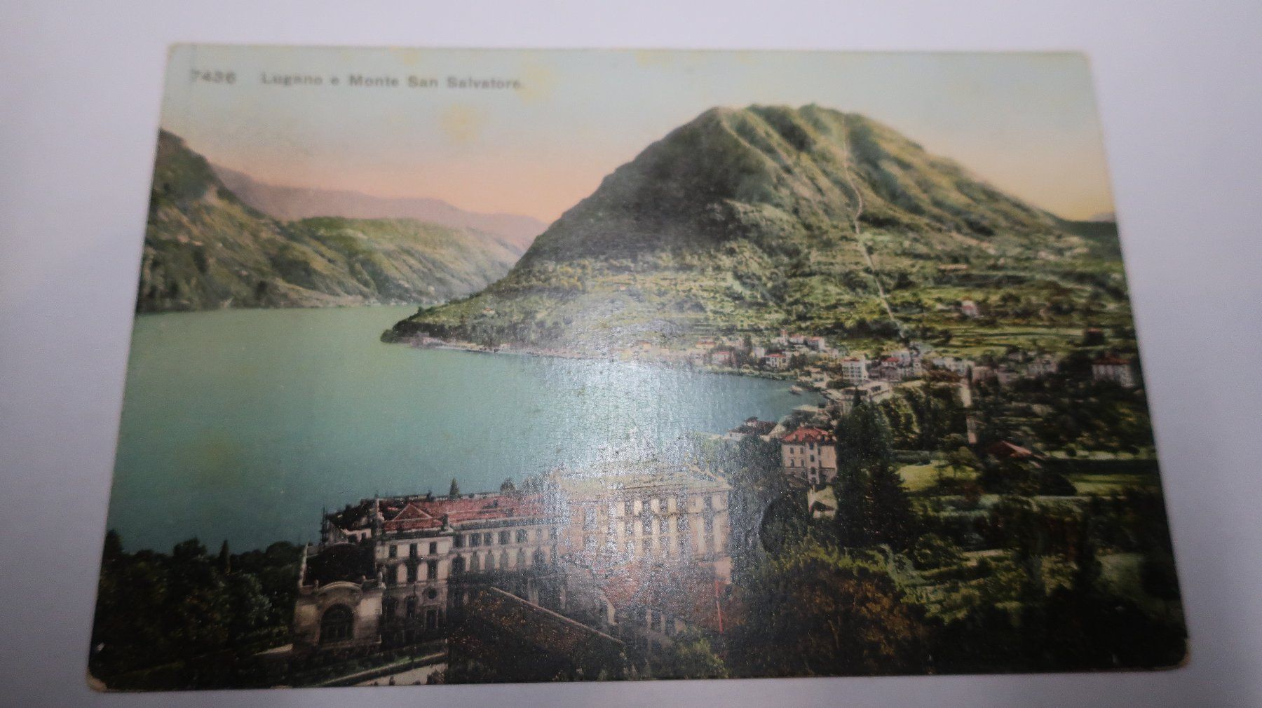Cartoline postali: Lugano e. Monte San Salvatore N°7436  1908 – Usato da Cormoret venduto da Pascalll2001 2