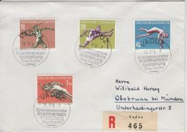 Liechtenstein: Satzbrief Sport III 1956