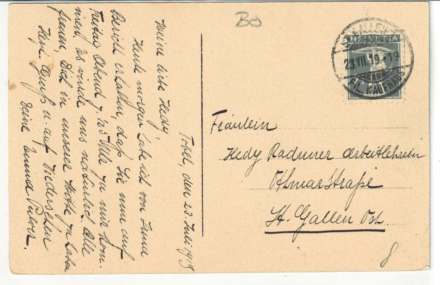 Cartoline postali: St. Gallen - Bei den drei Weiern – Usato da Ettingen venduto da Kartenplanet 1