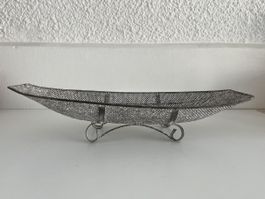 grosse Schale aus Metall / Shabby Chic