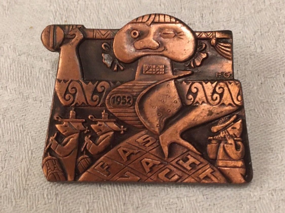 Placchette & Badge: Basler Fasnachtsplakette   1952 – Usato da Basel venduto da magot58