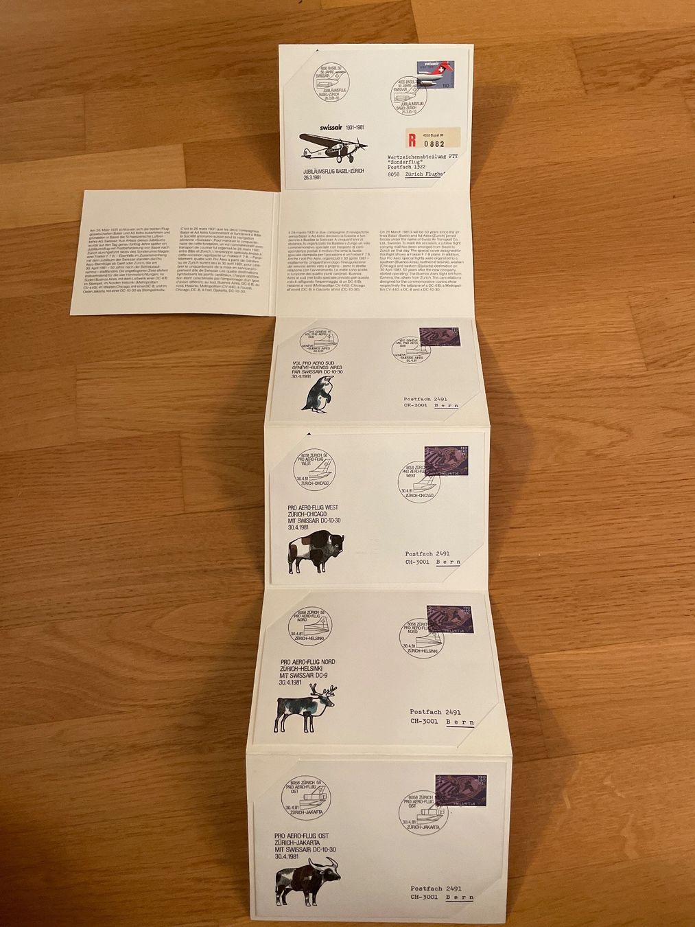 Tutti i francobolli: Pro Aero Sonderumschlag PTT siehe Bilder – Usato da Zürich venduto da sugugus